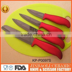 Top Quality ZrO2 Chef Knives Kitchen Ceramic Knives Set With Non-Slip Cutting Board thumbnail-1