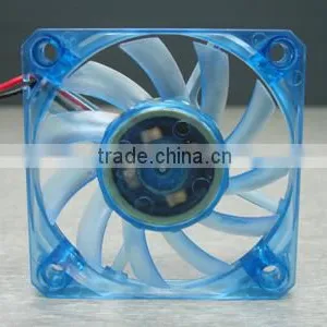 60mm Blue Transparent Computer Cooling Fan With LED Light thumbnail-2