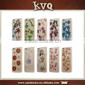 Clear Soft Silicon TPU Back Case For Apple Iphone 5 5s 6 6s 6s Plus Real Dry Flower Embossing Case thumbnail-1