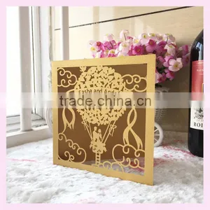 Most Popular Lover and Ballon Style Custom Names and Size on Wedding Invitation Card Can Have RSVP Printing Invite Card thumbnail-4