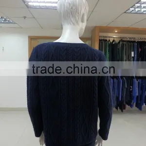 Women Crew Neck Long Sleeve Jersey Knit Pullover Sweater2016 Fall/winter Viscose/nylon/wool thumbnail-2
