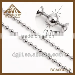 Hot Sales Nickel Plated Silver Color Won't Rust Copper Ball Chain thumbnail-1