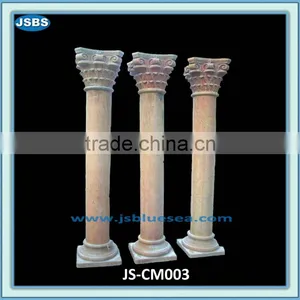 Decorative Hand Carved Building Red Marble Gate Pillar Design thumbnail-1