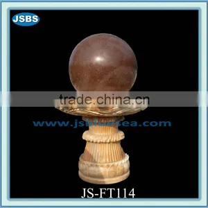 Cheap Handmade Red Marble Rotating Ball Water Fountain thumbnail-1