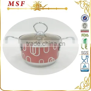 Decal Finished Exterior Pot Stainless Steel Pot With Wire Handle thumbnail-1