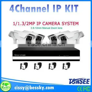 2015 China Hot Selling hd Zoom 1080P 4CH IP Bullet Camera System 4channel Cctv IP NVR Kit thumbnail-6