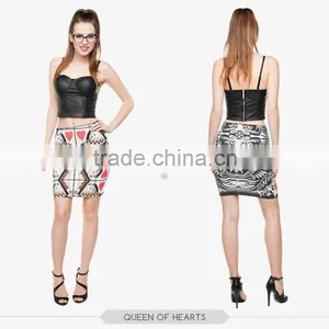 Cheap Indian Paint Beach Girls Tight Slim Mini Skirt High Quality 3d Digital Full Print Custom Hot Sale Tube Stretchy Skirt thumbnail-3