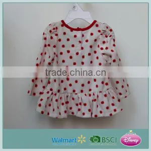 Baby Dress New Style Baby Girl Winter Dresses With All Over Red Dots Printed thumbnail-3