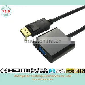 Displayport Cable DP Male to VGA Female Support 3D and 4K thumbnail-1