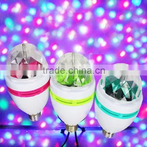 3w CE Approved Colorful Self Rotating Disco Lighting Led Crystal Magic Ball Party Light thumbnail-1