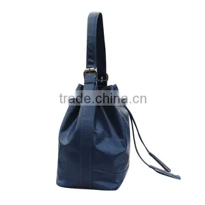 Leather Drawstring Bag for Ladies, Called Fringed Bag and Bucket Handbag thumbnail-4