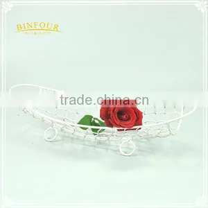 Metal White Fruit Basket Stand for Home Decorations thumbnail-1