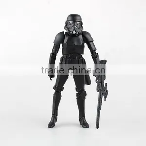 Force Awakening Black Warrior 6in.shadow Soldiers Stormtrooper Toys thumbnail-1