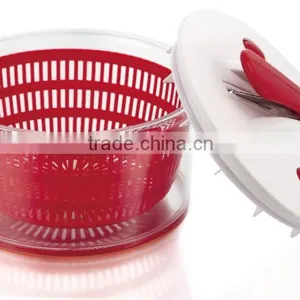 As Seen on TV Plastic Manual Vegetable and Fruit Tools Salad Spinner 4.2L With SS Blade thumbnail-4
