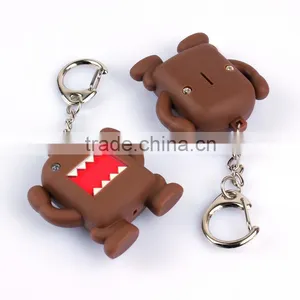 Promotional Cartoon Character LED Light Flash Keychain With Sound thumbnail-2