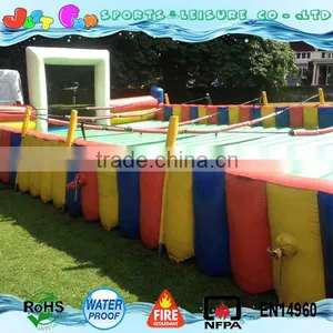 Giant Rainbow Inflatable Human Foosball Game,amazing Inflatable Human Table Football thumbnail-3