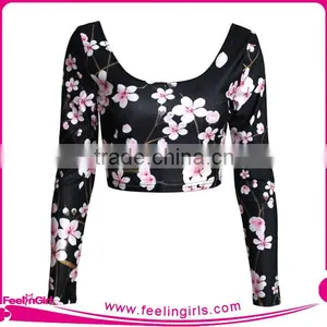 Latest Wholesale Sexy Women Custom Printed Crop Tops thumbnail-6