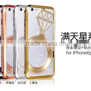 Top Quality Diamond Aluminum Metal Bumper For IPhone 6,samsung s5 thumbnail-1