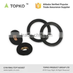 TOPKO Crossfit Gym Rings Wooden Gym Rings With Strap And Flexible Buckles thumbnail-6
