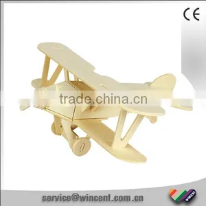 DIY Assembling Airplane 3D Wooden Puzzle thumbnail-1