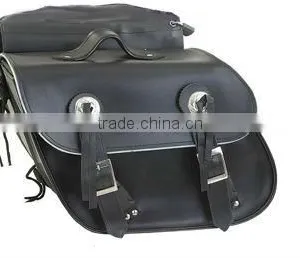 Throw Over Motorcycle Leather Saddle Bags thumbnail-1