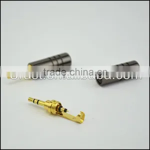 OEM Gold Plated 2.5mm 3 Pole Headphone Plug Stereo Wire Audio and Video Connectors for DIY Jack Adapter thumbnail-4