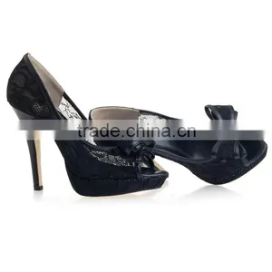 2016 New Designers Fashion Black Stiletto Lace Heels thumbnail-3