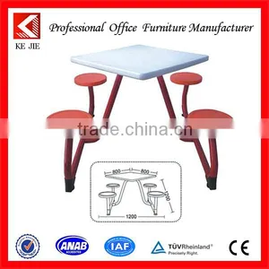 /four People Dining Table and Chair Stainless Steel Dining Table Top Rectangle 6 Seaters Metal Dinning Table Set thumbnail-1