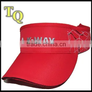 Fashion Red Custom Embroidery Sun Visors Wholesale thumbnail-1