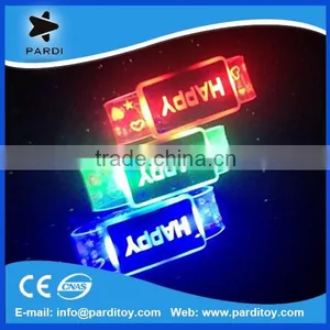 Led Blinking Bracelet Led Flashing Custom Silicon Wristband Quality Choice thumbnail-1
