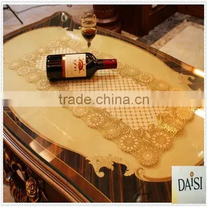 40x84 Gold Long Lace Tablecloth thumbnail-6