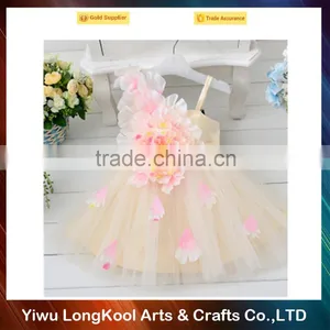 New Arrival Hot Sale New Model Big Flower 3 Year Old Girl Dress thumbnail-3