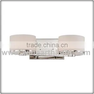 Hotel Supplier 2 Light Bathroom Hotel Lamp UL With Glass Shade In Chrome Finish W40341 thumbnail-1