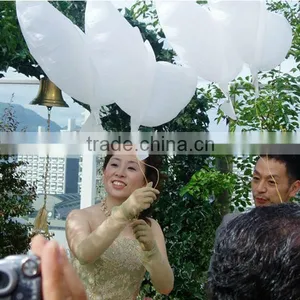 2016 Wedding Helium Inflatable Biodegradable White Dove Balloons For Wedding Decoration Doves Dhaped Bio Balloons Quality Choice thumbnail-1