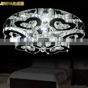 JEVEYA Lighting Modern Stainless Steel Chandelier 5730SMD K9 Crystal Ceiling Light thumbnail-1