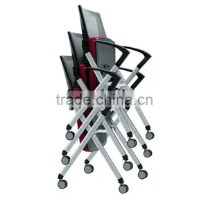 Sunshine Furniture Factory Cheap Pu Office Chair Adjustable Folding Armrest thumbnail-5