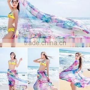 Sexy Women Lady Chiffon Scarves Bikini Swimwear Sun Dress Beach Scarf Veil Wrap thumbnail-6