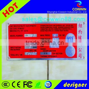 Custom Quadrate Aluminium Blank Machine Nameplate thumbnail-4