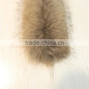 Factory Price Custom Size Accept Real Raccoon Fur Hood Trim Fur Collar thumbnail-2
