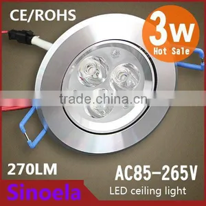 3w White Dimmable or Not Led Celling Downlight With CE&RoHS for House Led Recessed Square Downlights Led Celling Downlight thumbnail-1