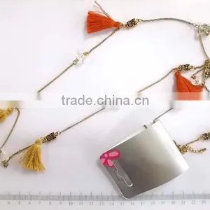 Charming Beaded Chain Pendant Statement Necklace thumbnail-4