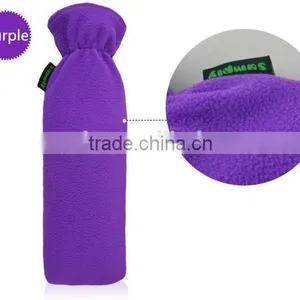 Hot Purple Fleece Covered PVC Warm Water Bottle Slender Size thumbnail-1