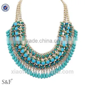 105945 Wholesale Fashion Statement Jewelry, Germanium Alloy Statement Necklace Jewelry thumbnail-4