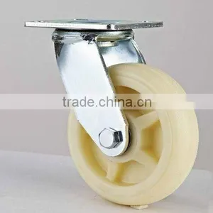 White Plastic Caster With Top Plate thumbnail-1