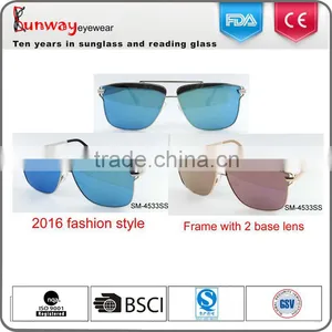 SM-4533SS Wholesale Sunglasses 2016 Fashion Style Sunglasses Mirror Lens Metal Men Sunglasses thumbnail-1