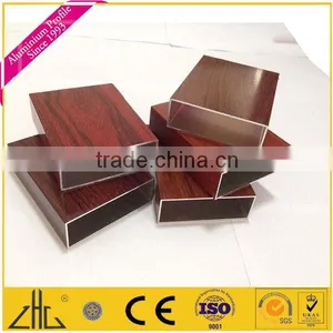 Popular 6063-T5 Extruded Wood Grain Transfer Aluminum Profile With Aluminum Color for South America Market thumbnail-5
