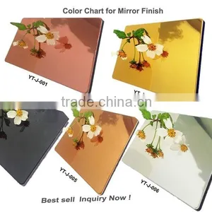 Gold Wall Panel Mirror Surface Aluminum Composite Panel High Quality thumbnail-2