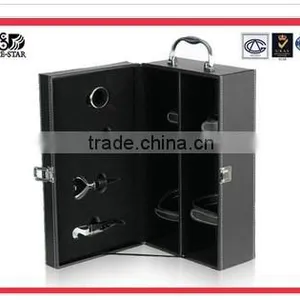 Mental Lock 2 Bottle Pack pu Wedding Wine Box thumbnail-1