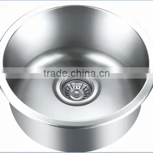 Yacht,Boat,Train and Public Mobile Toilet Used Stainless Steel Double Bowl Round Shape Washing Basin Kitchen Sink GR-Y605 thumbnail-5