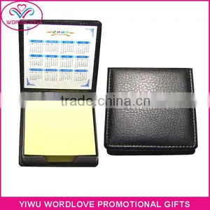Custom Printing Calendar Sticky Notepad With Leather Box Holder thumbnail-6